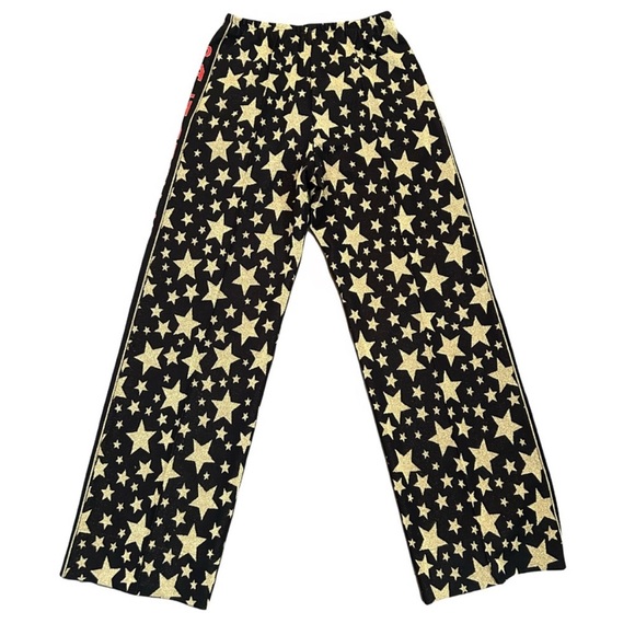 Palm Angels Size Medium Pants Relaxed Fit Black with Gold Stars - Picture 11 of 12